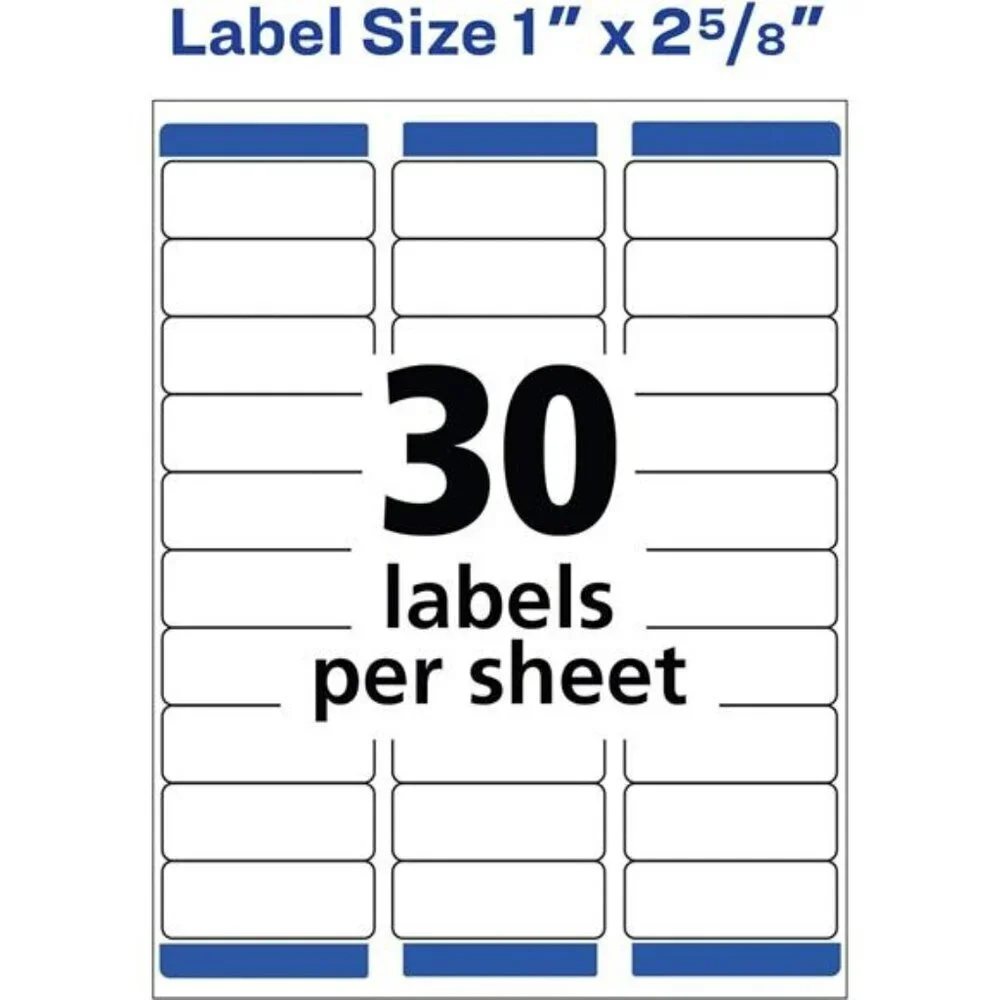 Avery Removable ID Labels Sure Feed Technology Removable Adhesive 1